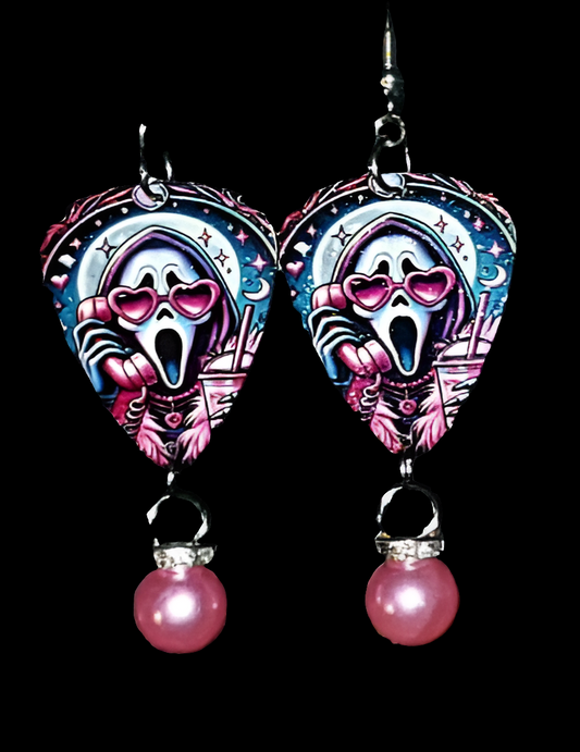 Bubblegum Ghostface Earrings