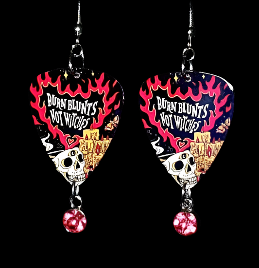 Burn Blunts Not Witches Earrings