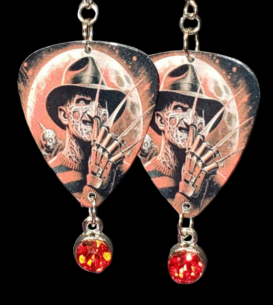 Freddy Krueger Art Earrings