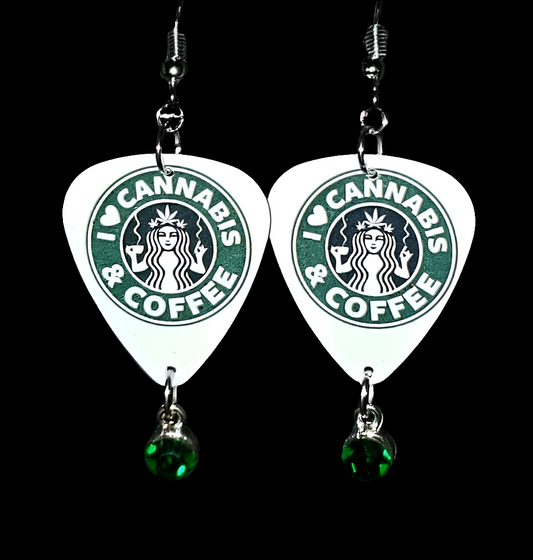 Canna and Coffee Earrings