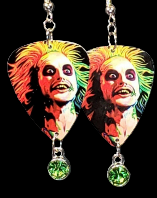 Neon Beetlejuice Earrings