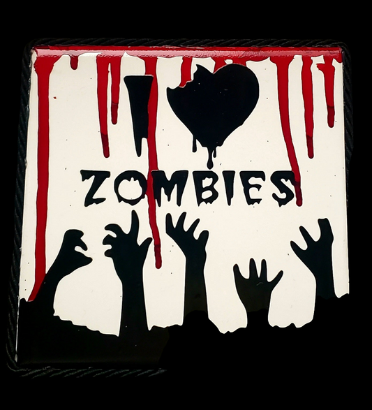 I Love Zombies Decorative Tile