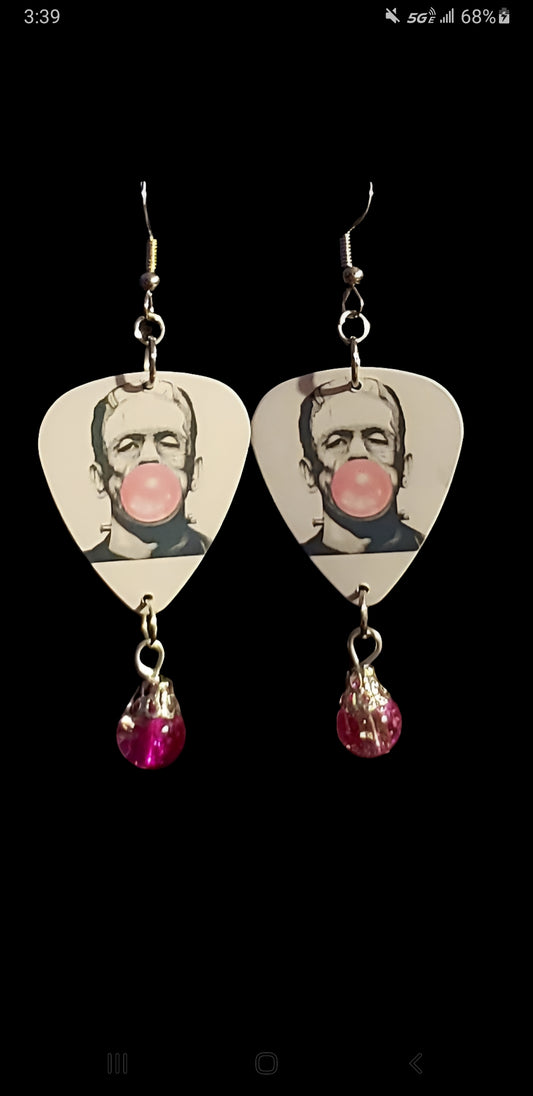 Bubblegum Frankenstein Earrings
