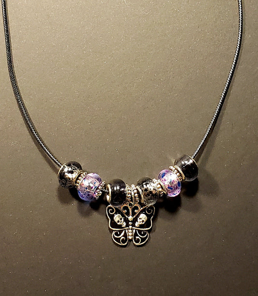 Skull Butterfly Necklace