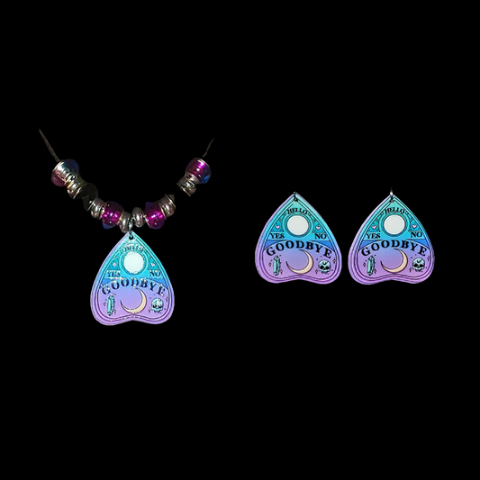 2 Tone Planchette Jewelry Set