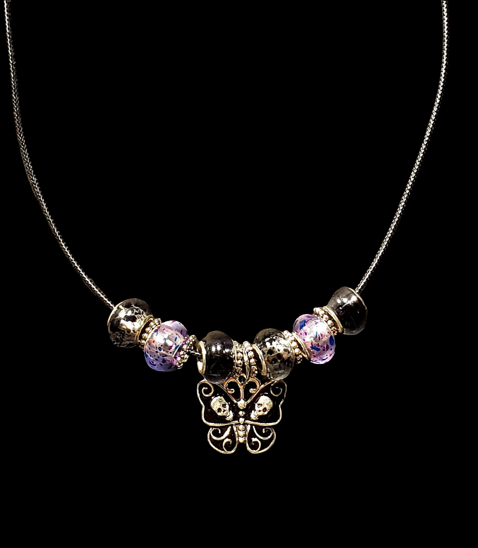 Skull Butterfly Jewelry Set