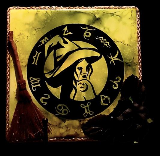 Green Witch Decorative Tile