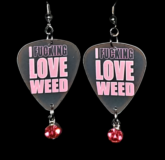 I Love W33d Earrings