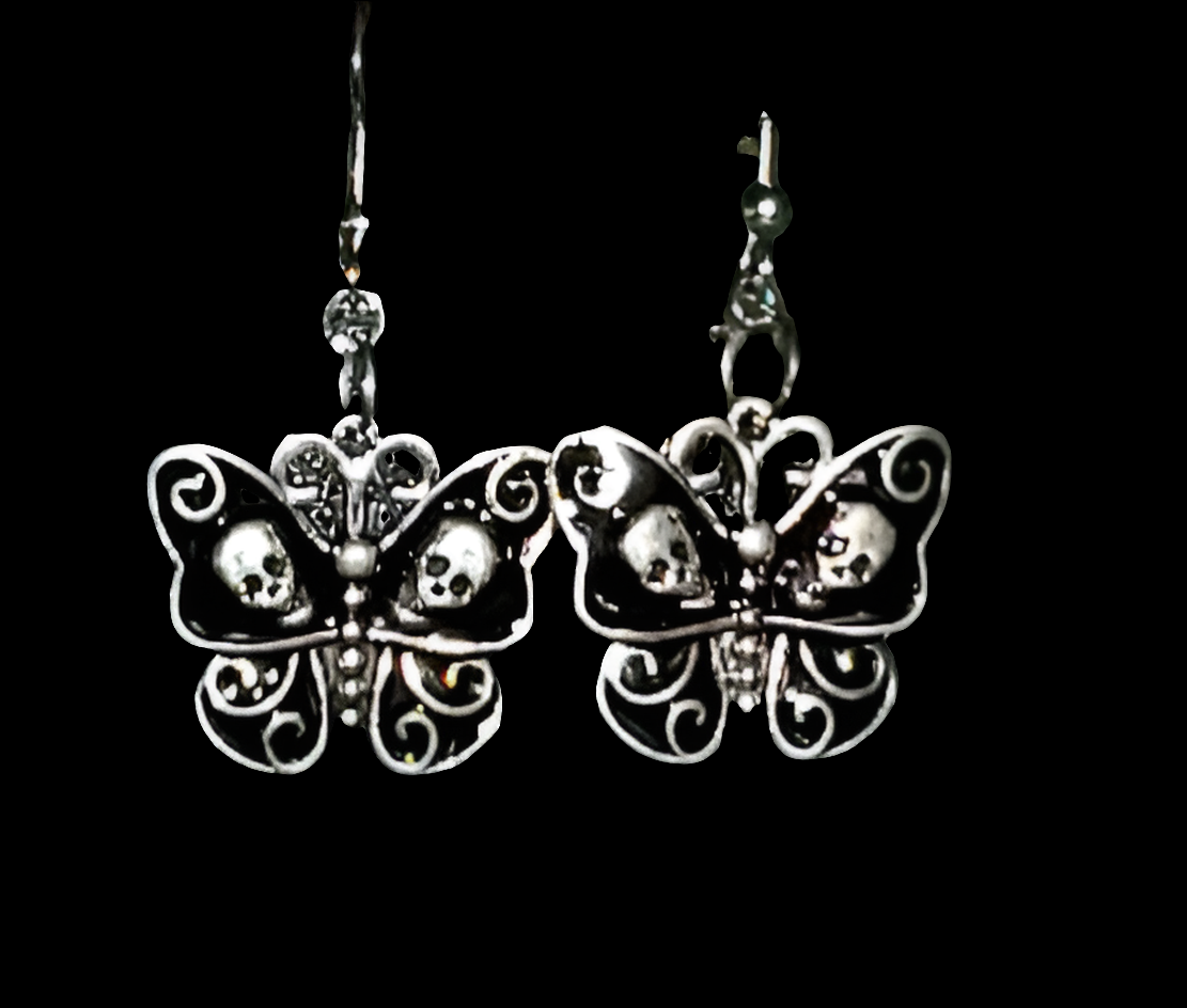 Skull Butterfly Jewelry Set