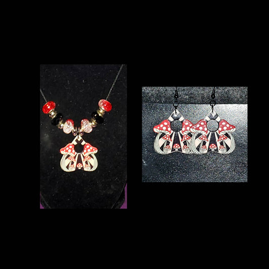 Mushroom Planchette Jewelry Set