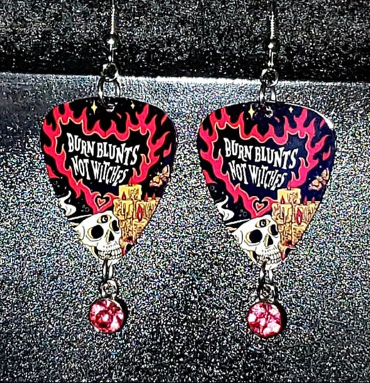 Burn Blunts Not Witches Earrings